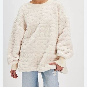 NWT Free People Cable Knit Sweatshirt